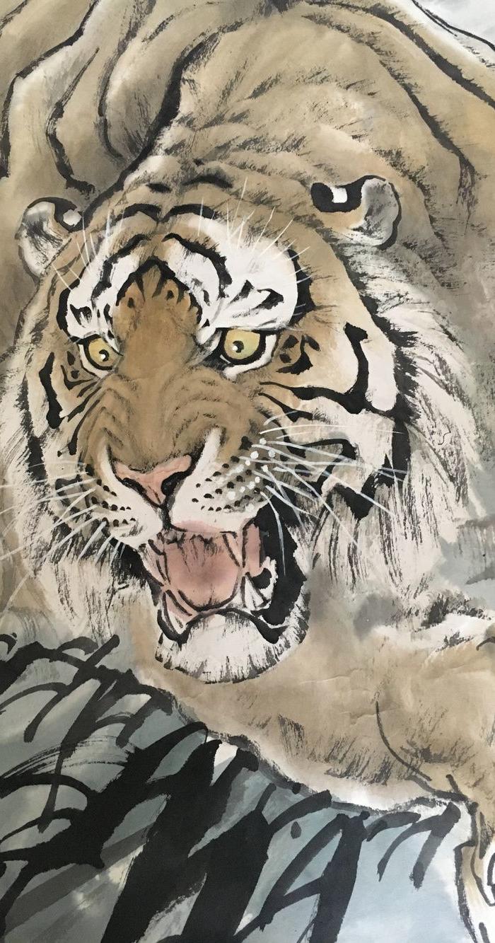 名家何业琦 画虎:君之风