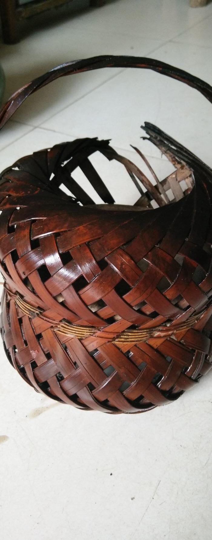 民国竹编火笼《标本价》