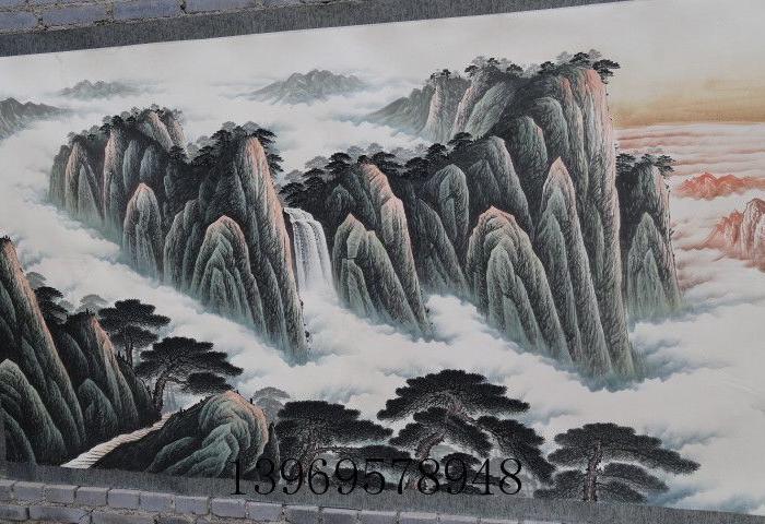 近代国画黄山雪峰大篇幅山水