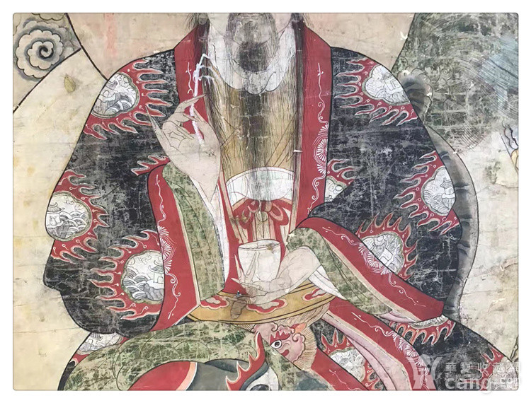 道教画 太乙敕若天尊 老画 辟邪 古玩j 3487