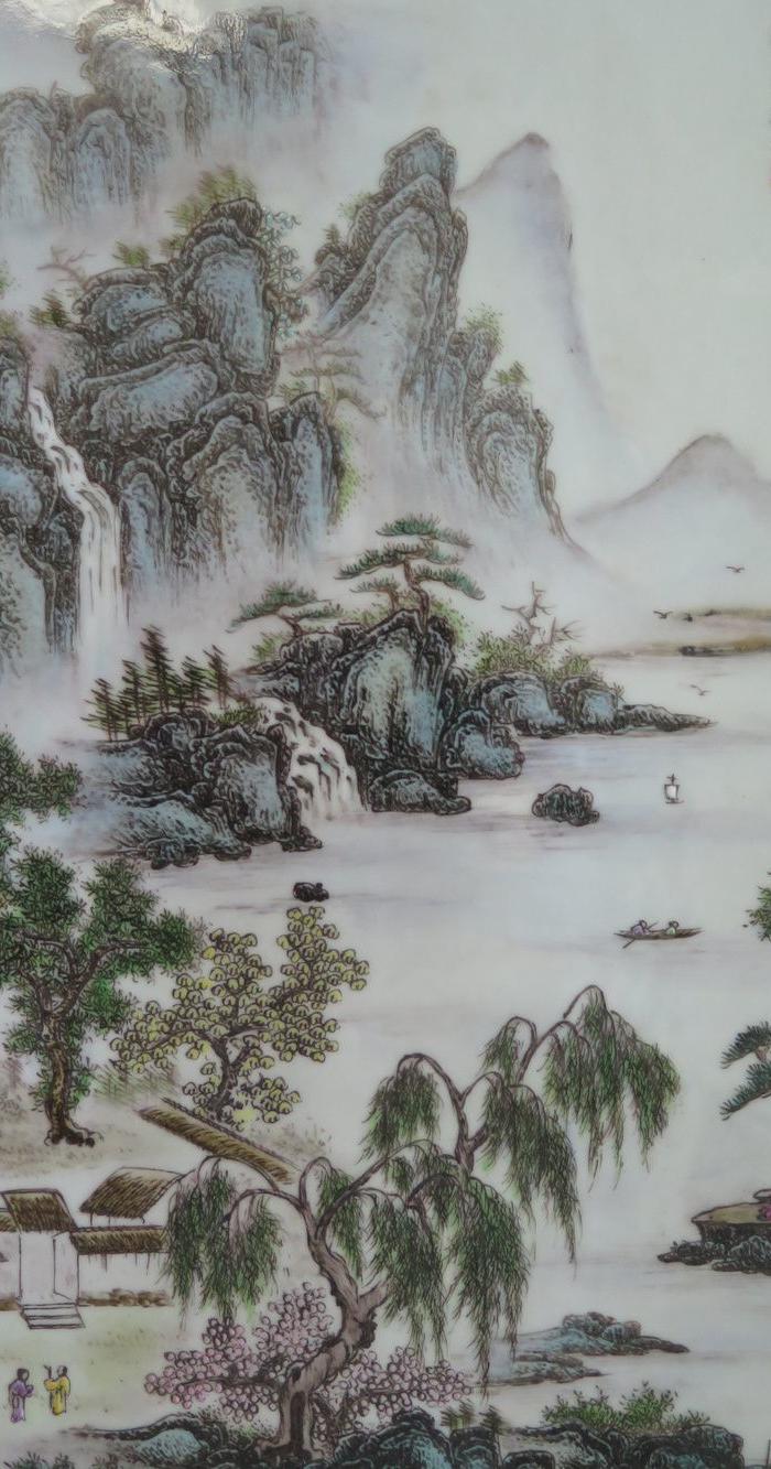 张志汤山水瓷板画