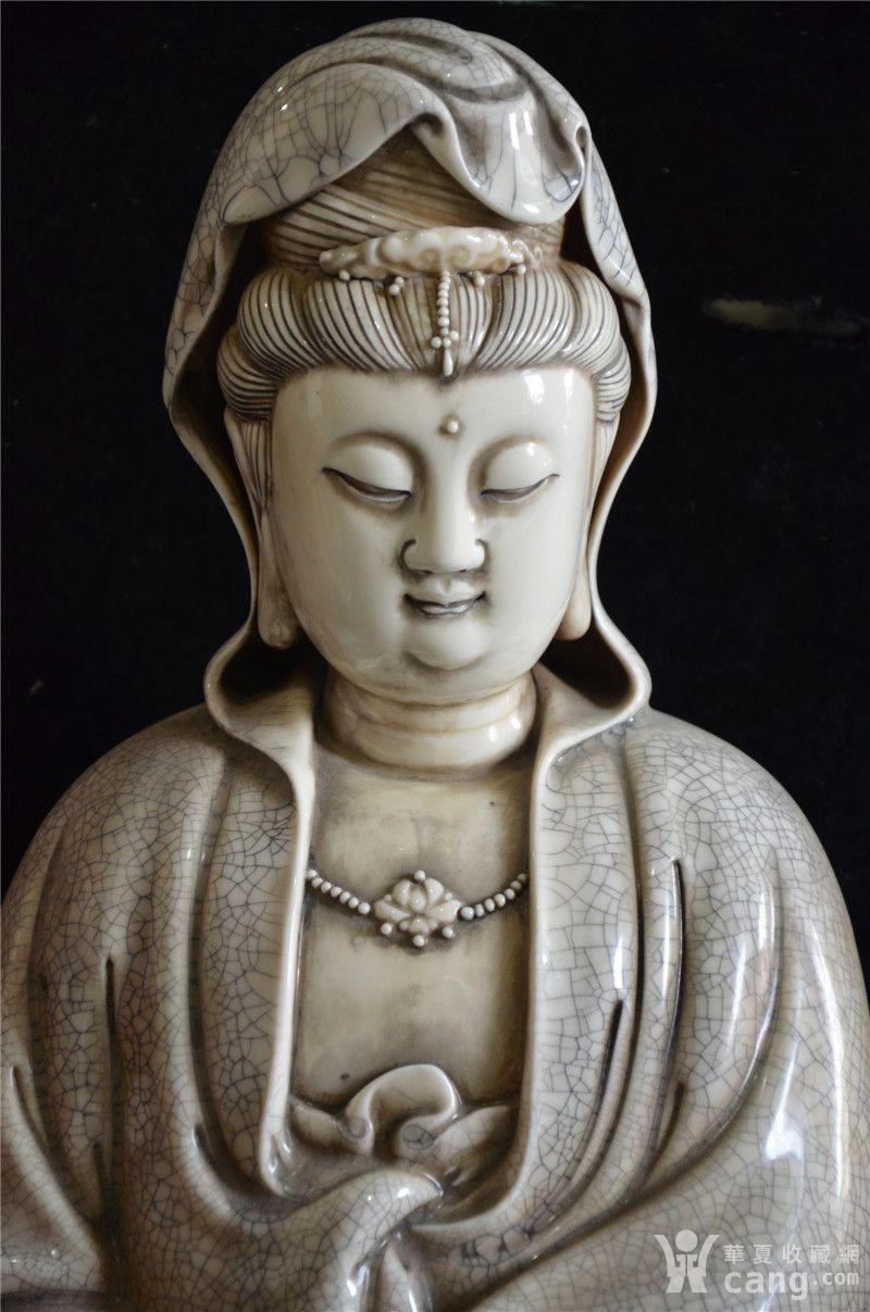 明何朝宗款瓷塑海水观音立像 66 22