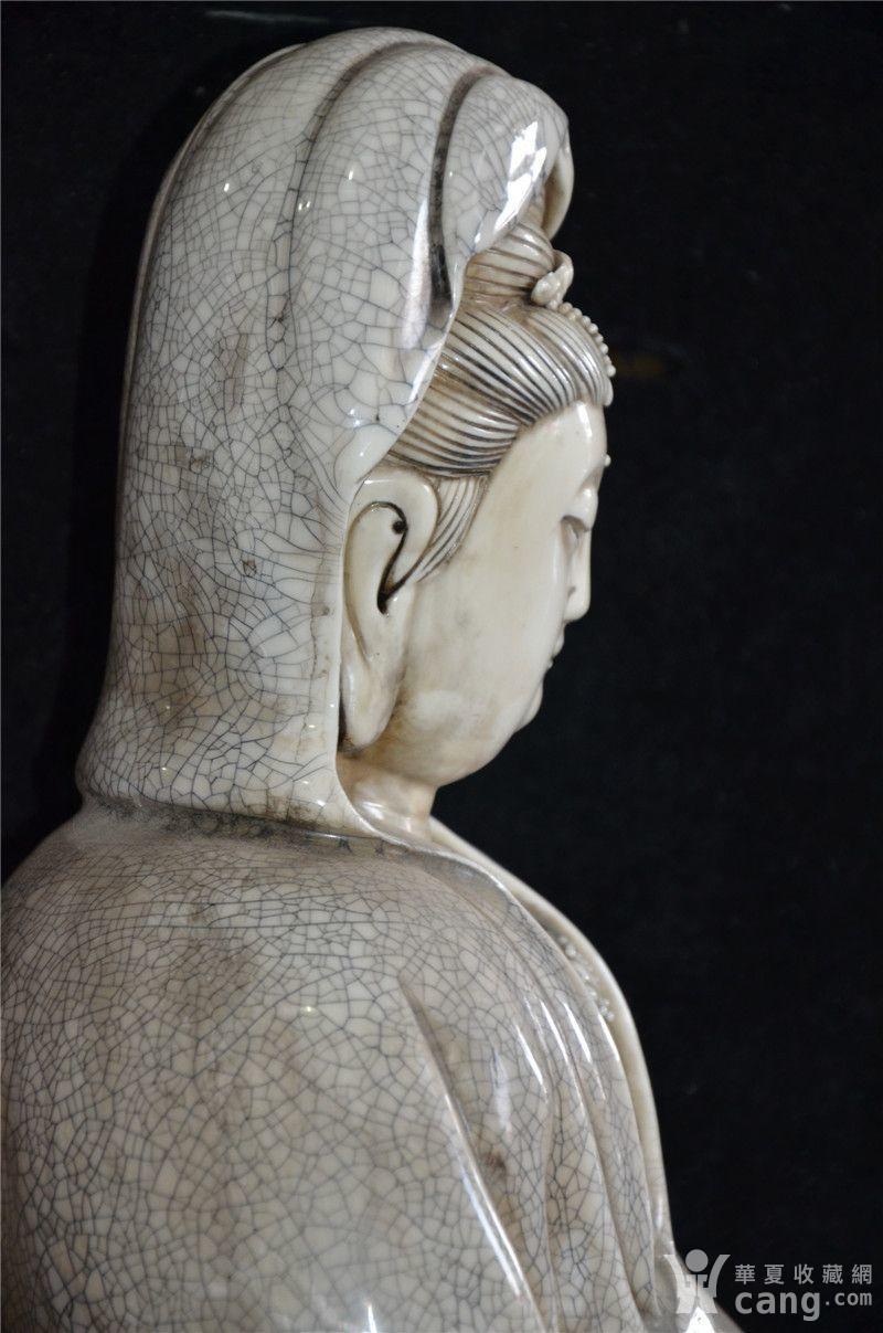 明何朝宗款瓷塑海水观音立像 66 22