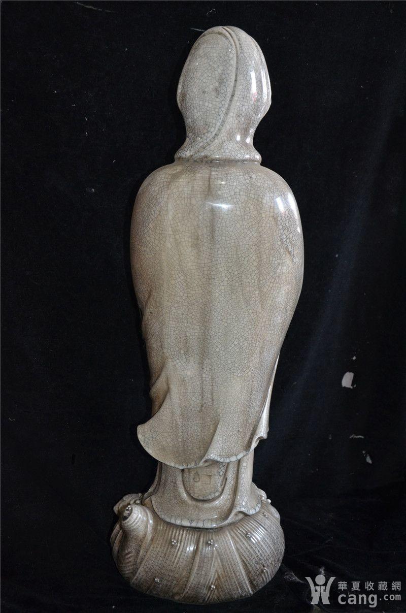 明何朝宗款瓷塑海水观音立像 66 22