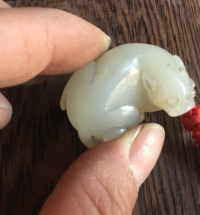 收来老和田玉貔貅