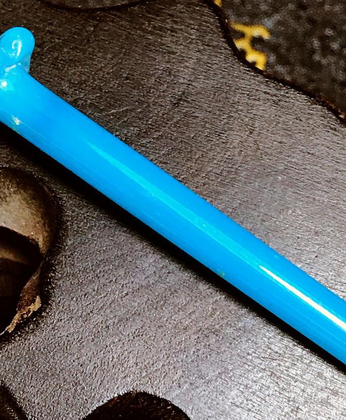 *美品蓝琉璃老发簪中古老琉璃簪子!