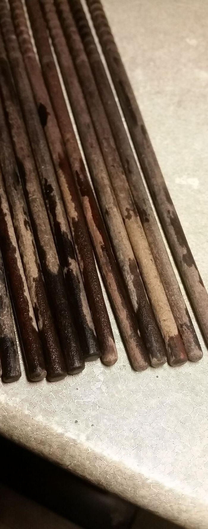 六双竹节老乌木筷子