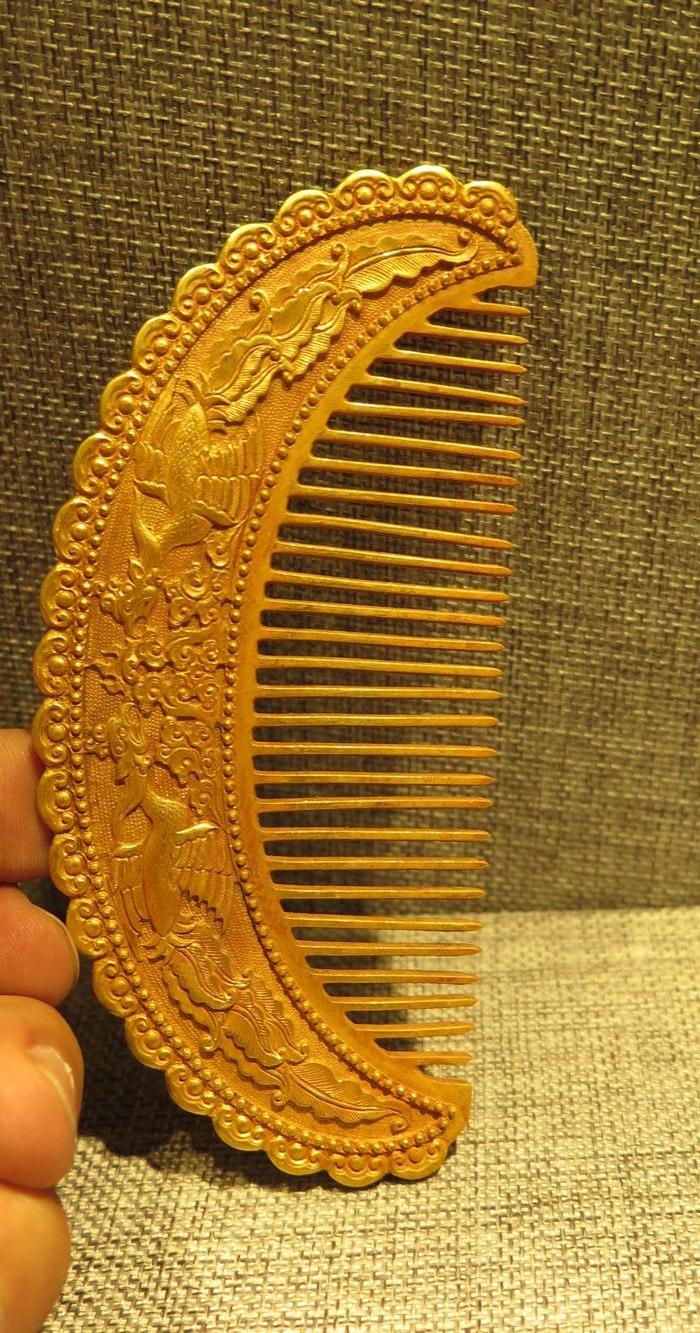 铜鎏金梳子
