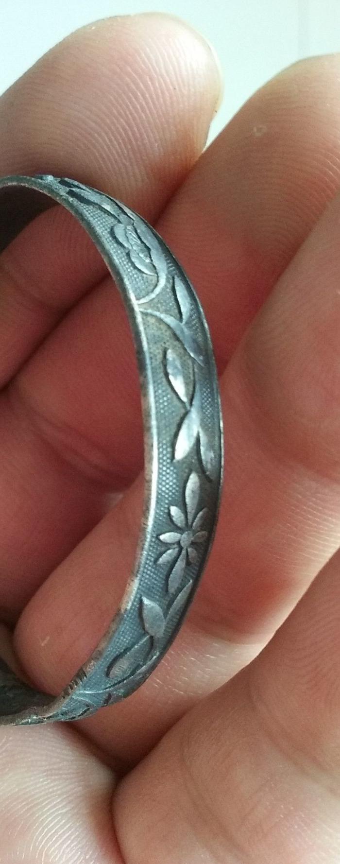 包老清代满工银镯子