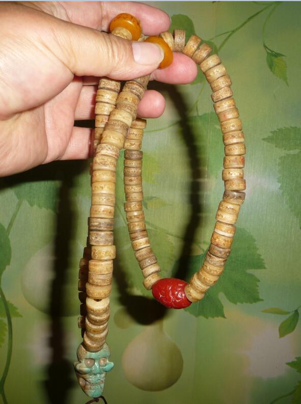 藏传辟邪佛珠老灵骨嘎巴拉