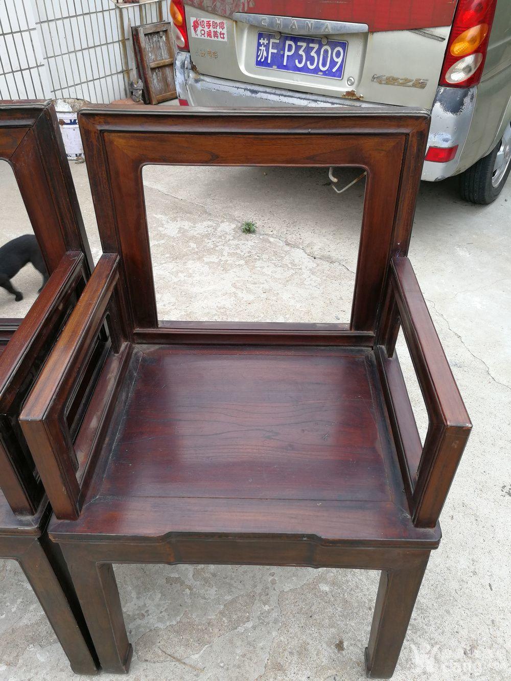 清 苏作 血榉木插屏椅