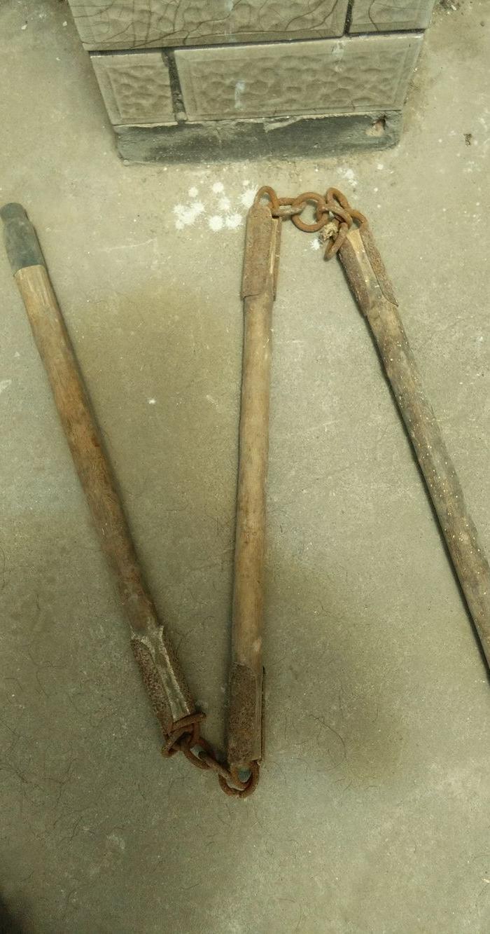 民国木头兵器三节棍