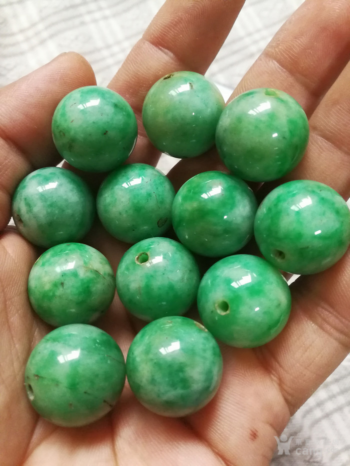 清代老翡翠珠子,,,直径2.