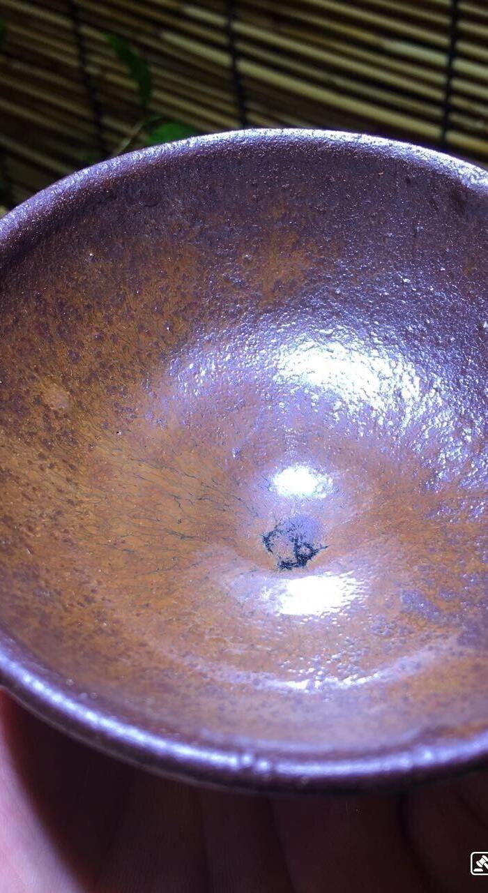 收藏级**建窑铁胎紫金釉九五之尊小盏 老胎老釉