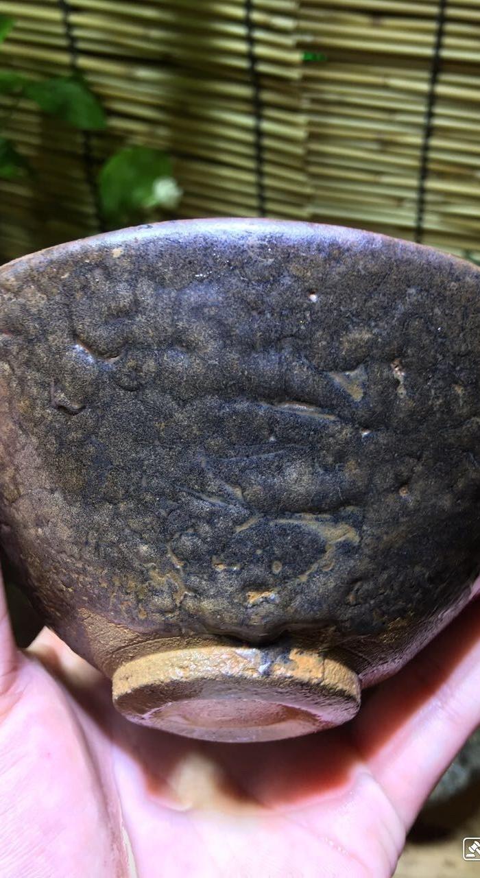 收藏级**建窑铁胎龟背撇口盏