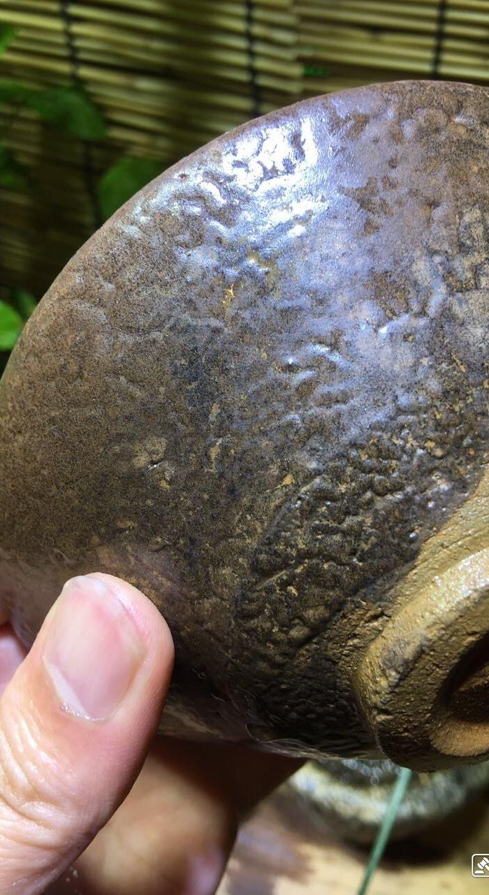 收藏级**建窑铁胎龟背撇口盏