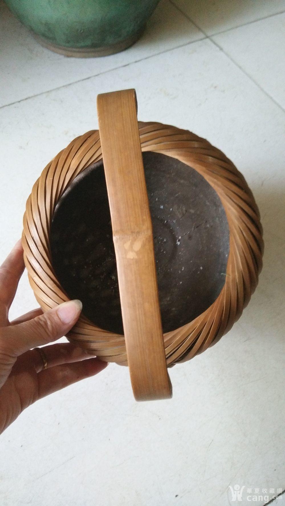 民国竹编火笼