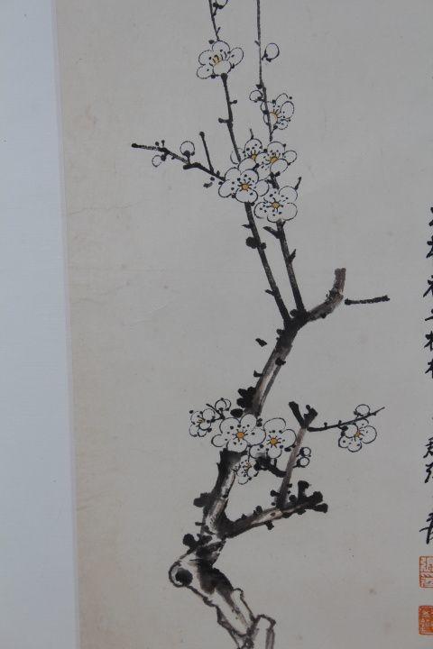 张大千一枝独秀 梅花