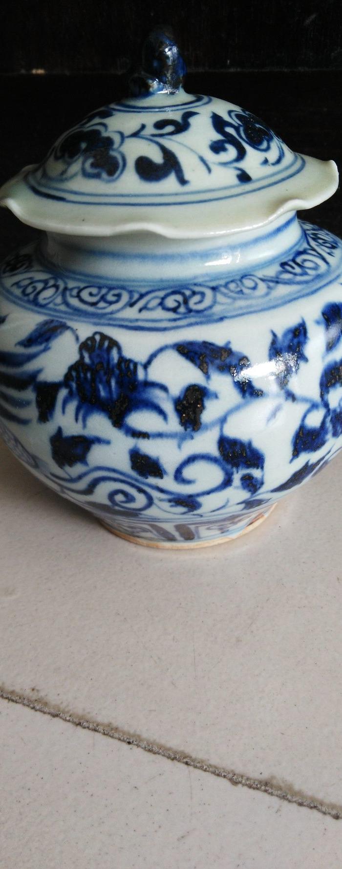 价格_明早期青花盖罐图片_来自藏友宝善斋_瓷器_地摊交易_华夏收藏网