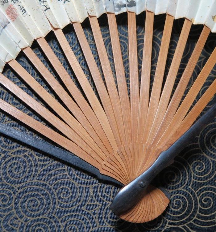 江浙名家马振刚沈培耕扇面