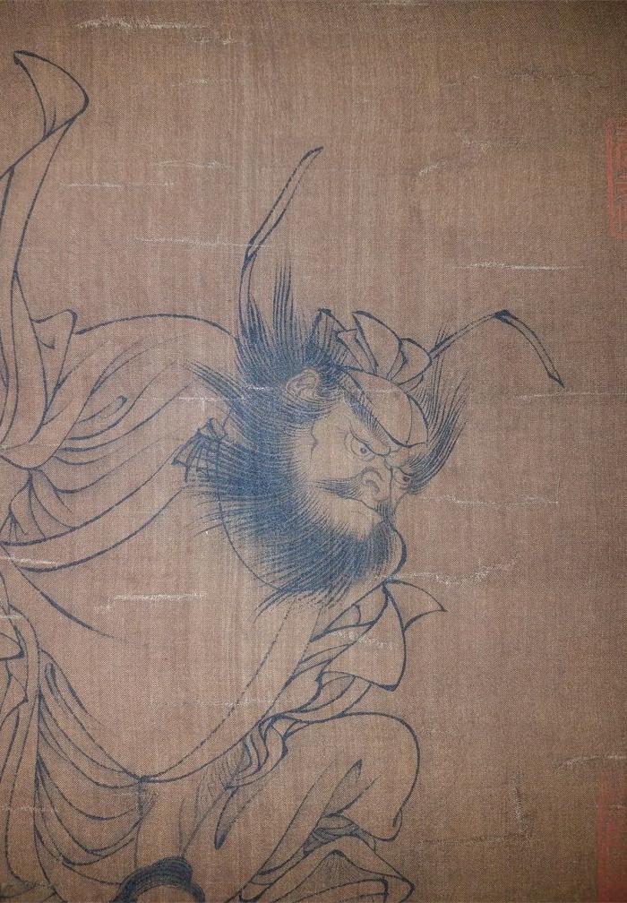 李公麟 钟馗降妖_地摊交易_华夏收藏网