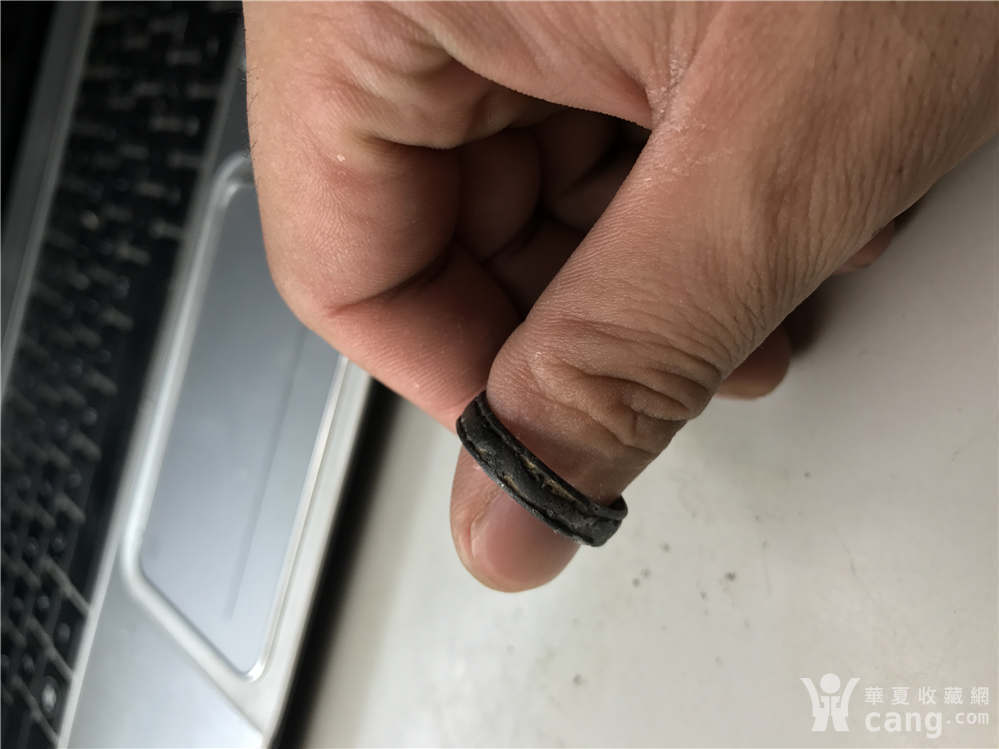 明代双龙戏珠银戒指