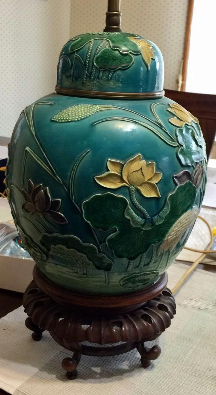 清末名家王炳荣 浮雕大盖罐