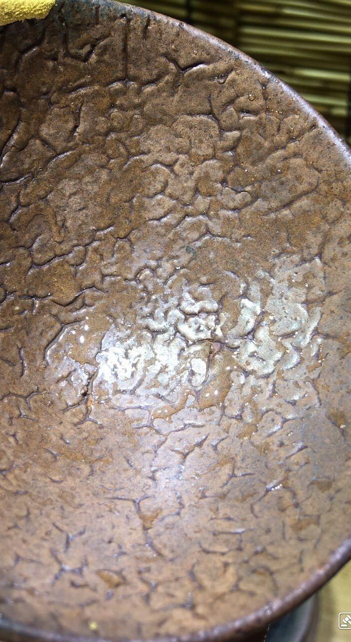 收藏级**建窑铁胎龟背纹小盏