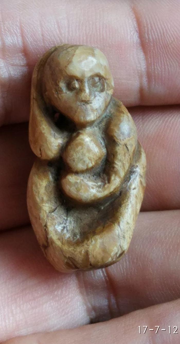 明代老玉猴手把件