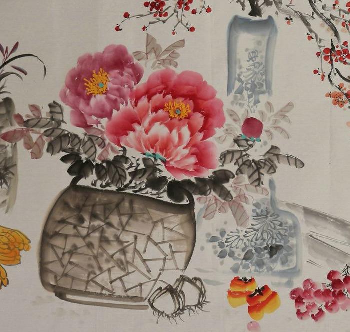 陈石小六尺岁朝清供