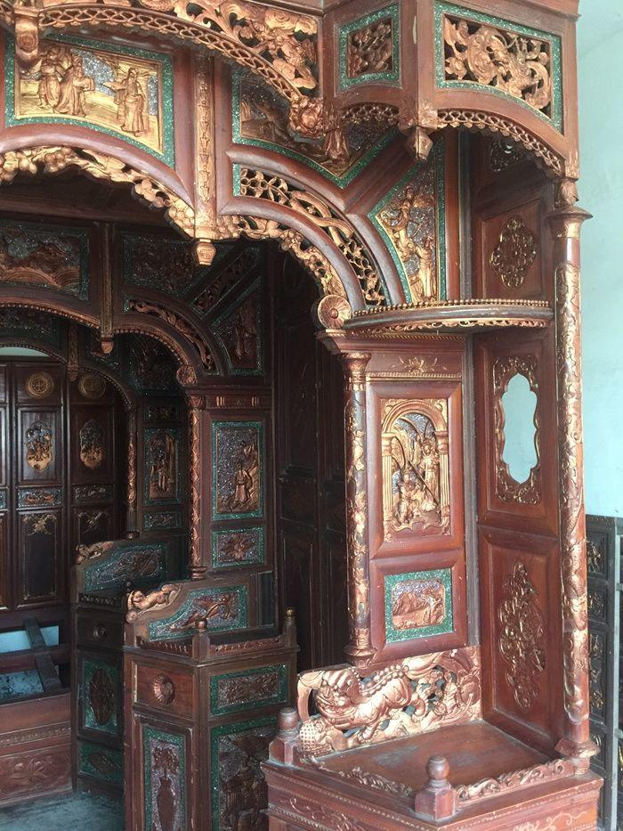 古旧鎏*刻三进千工拔步床 夏老板13857791050