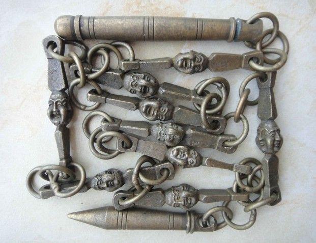 民国铜佛头链子鞭