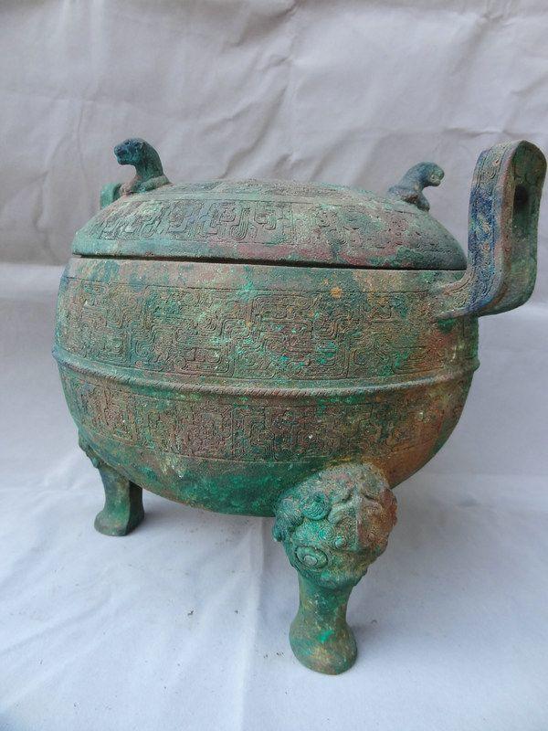 战汉时期老器双耳三足鼎