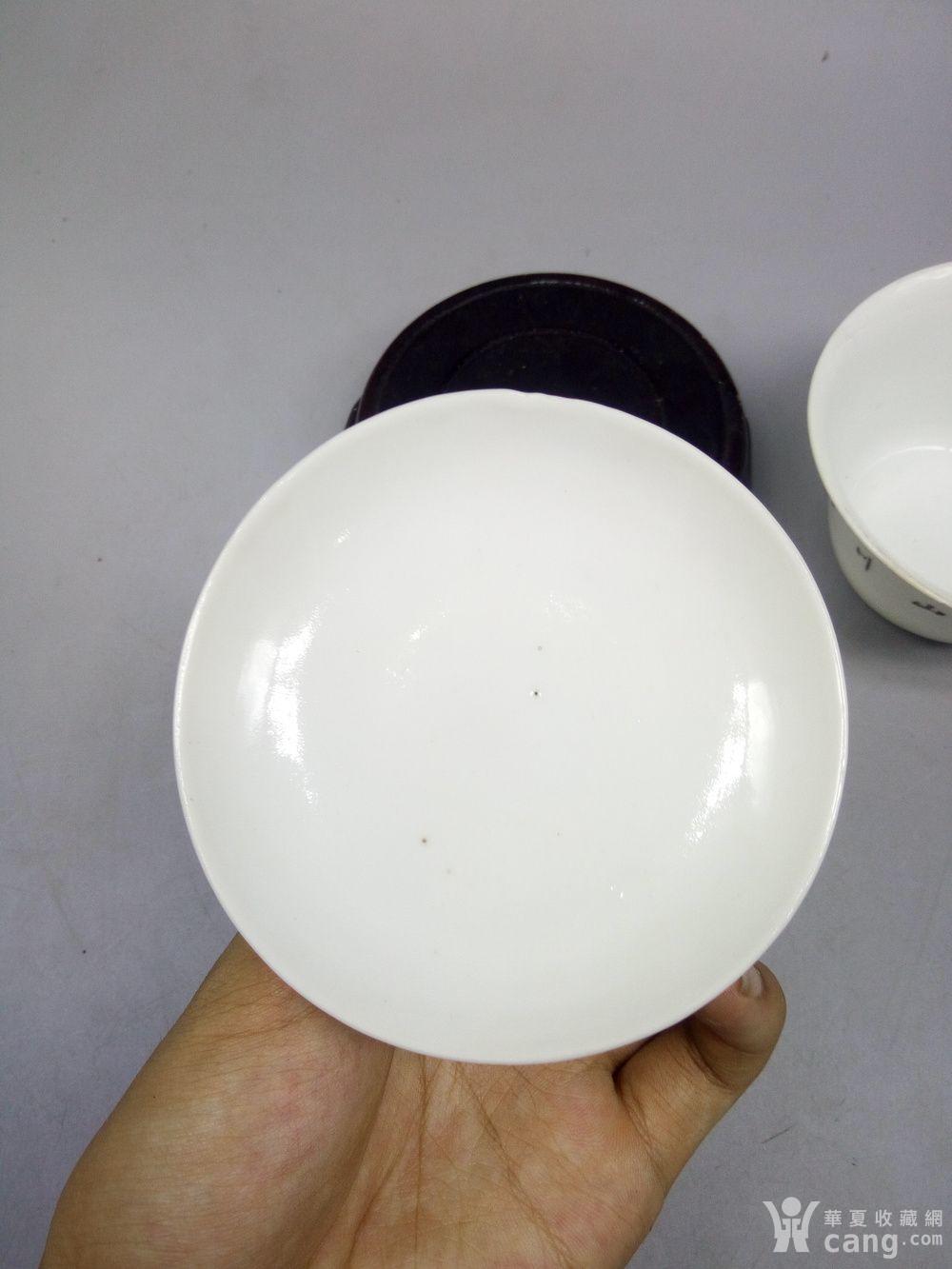 包老 民国红山水盖碗 送底座