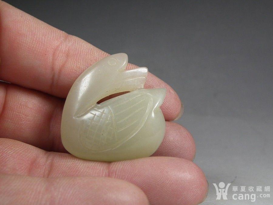 明代和田青白玉回头鹅