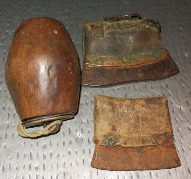 特价民国民俗物品老火镰火绒罐一套3个共458元包老带铜件稀少