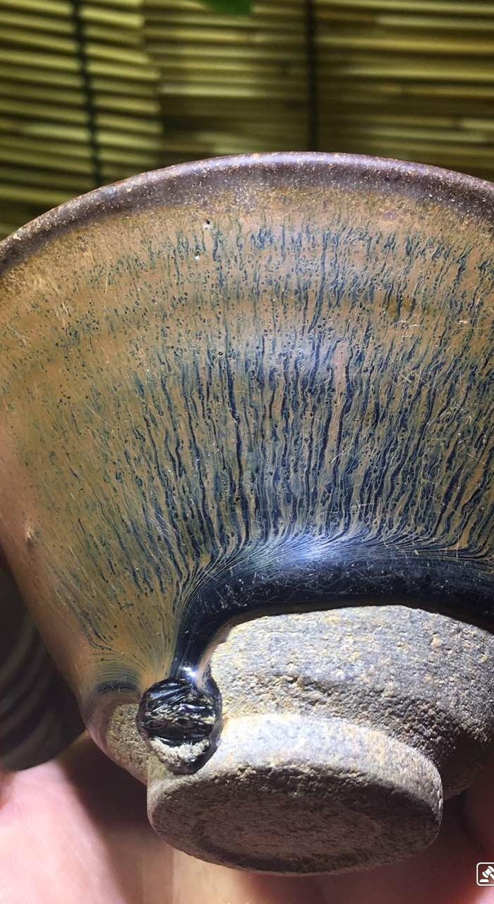 收藏级**建窑铁胎兔毫斗笠盏