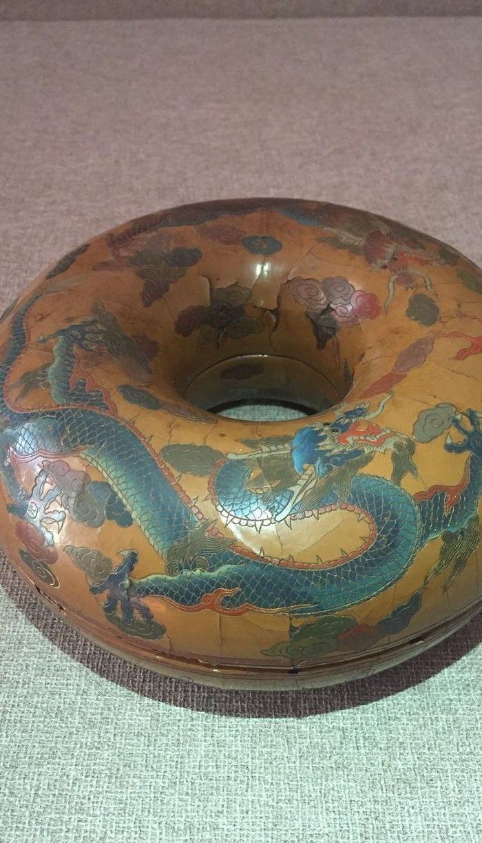 清代 漆器龙纹朝珠盒