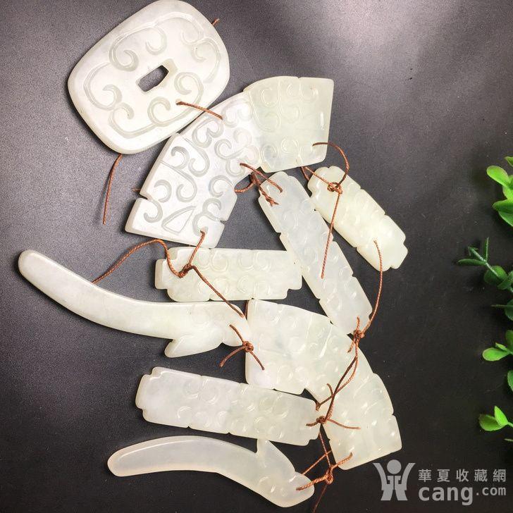 老玉风铃挂件勾莲纹玉风铃