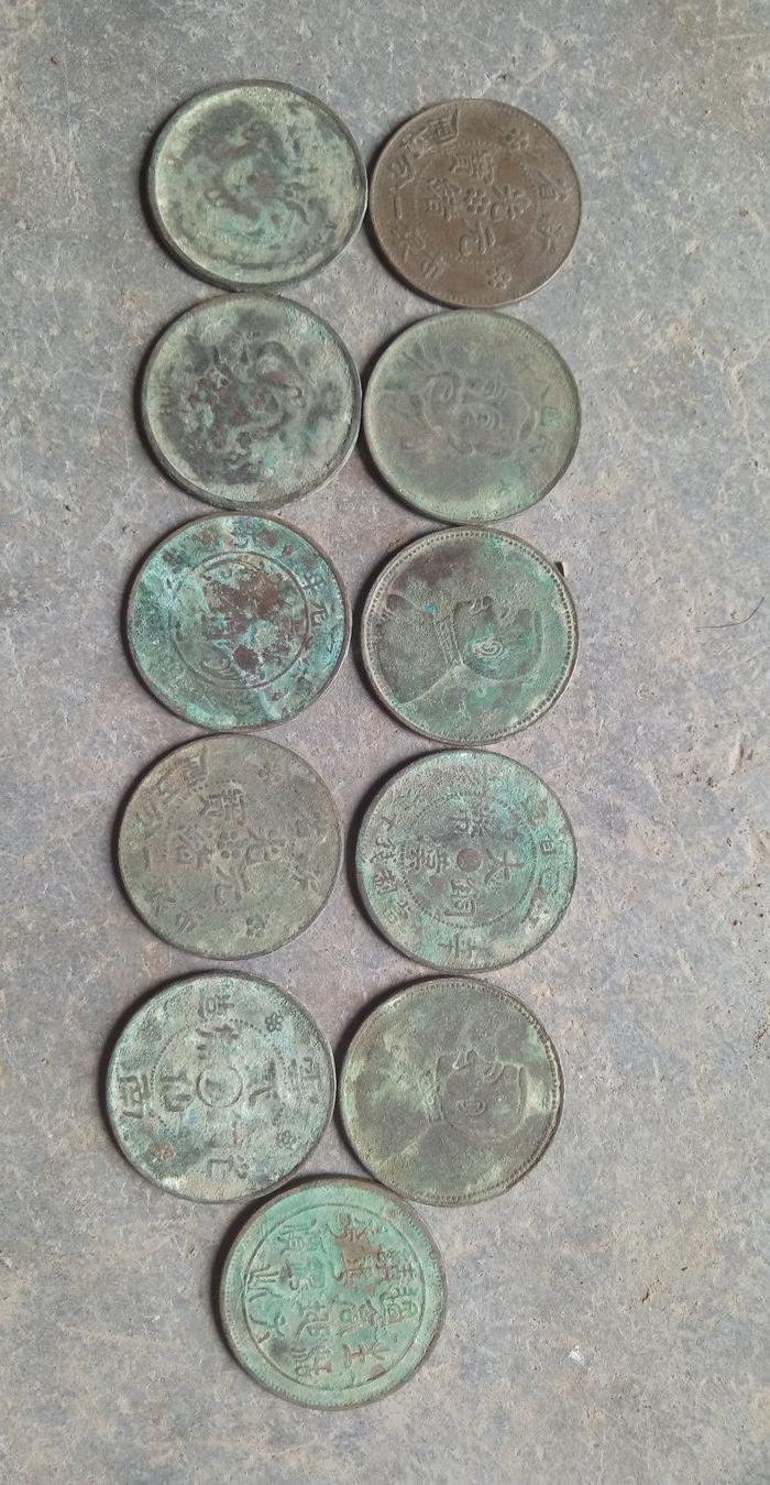 清代民国小铜板十几枚