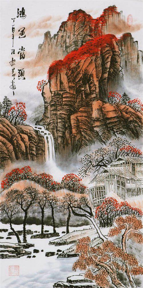 孔庆义 183 三尺竖幅山水