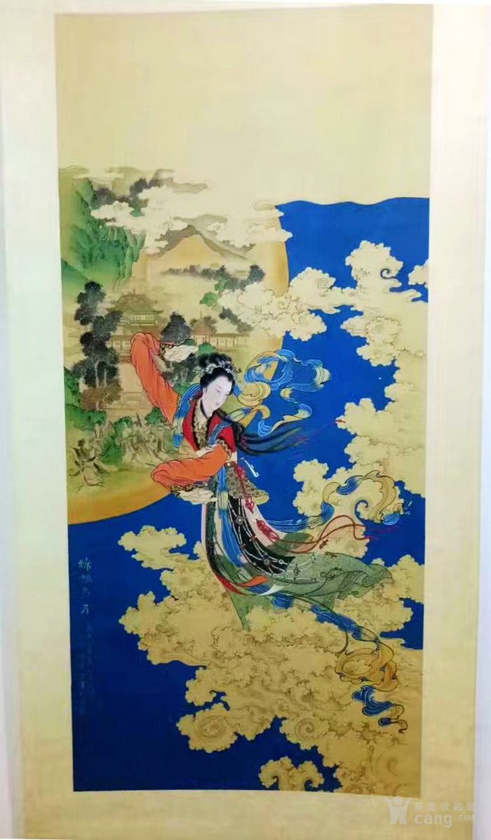 任率英.嫦娥奔月立轴