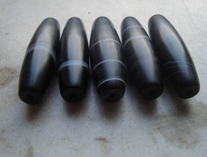 五个黑玛瑙缠丝大勒子 包邮.