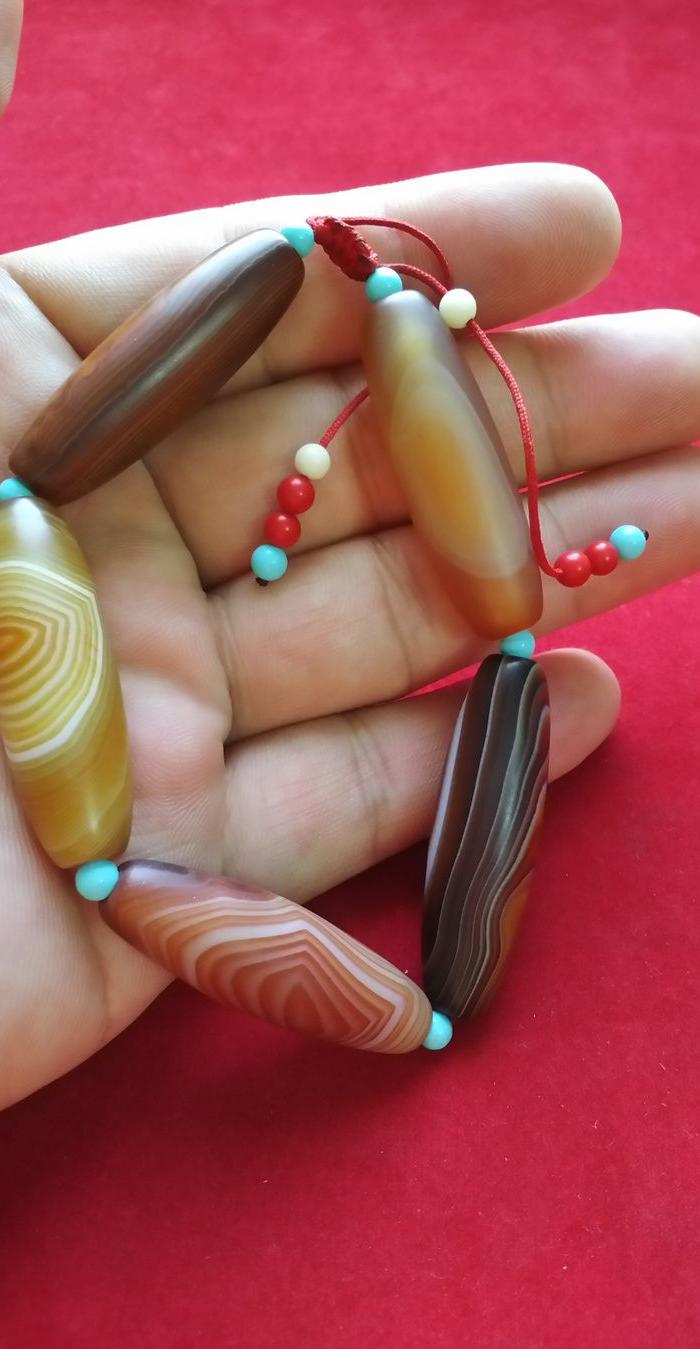 缠丝玛瑙天珠勒子手串