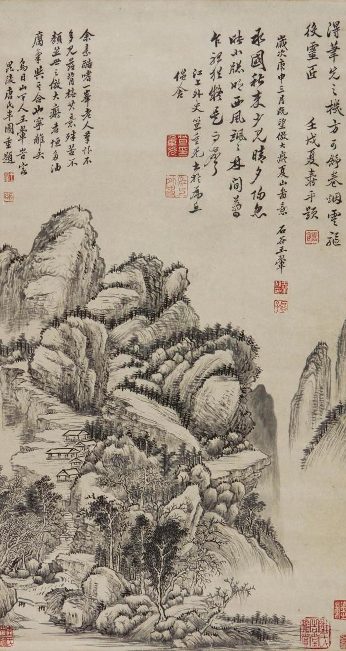 清代王翚山水画欣赏,王翚山水画大图,王岳岗山水画欣赏(第10页)_大山谷图库
