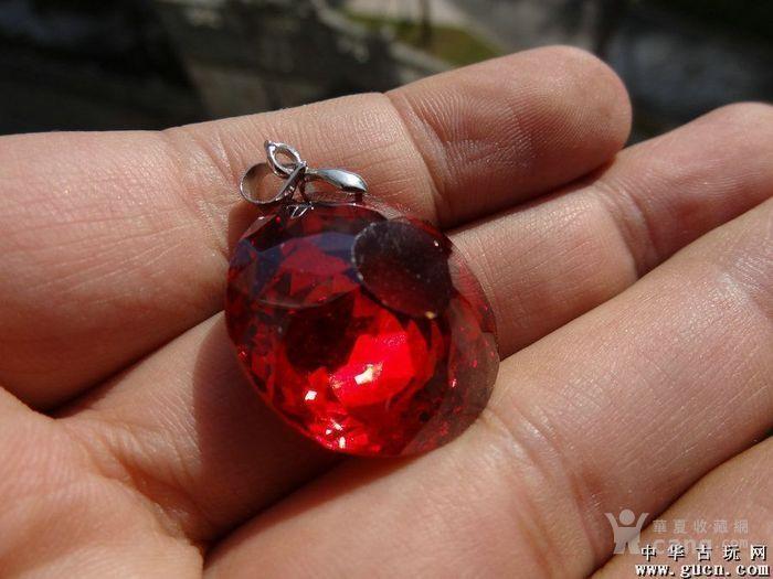 红宝石切割面吊坠