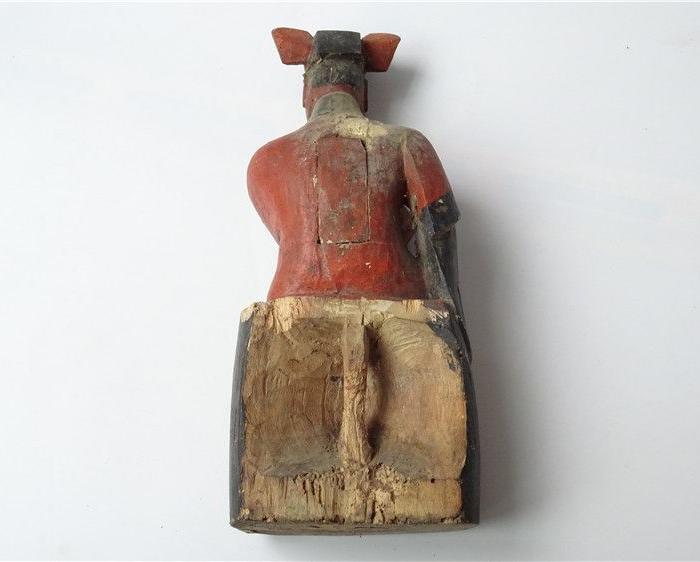 湘中地区梅山文化 民国老木雕造像梅山祖师