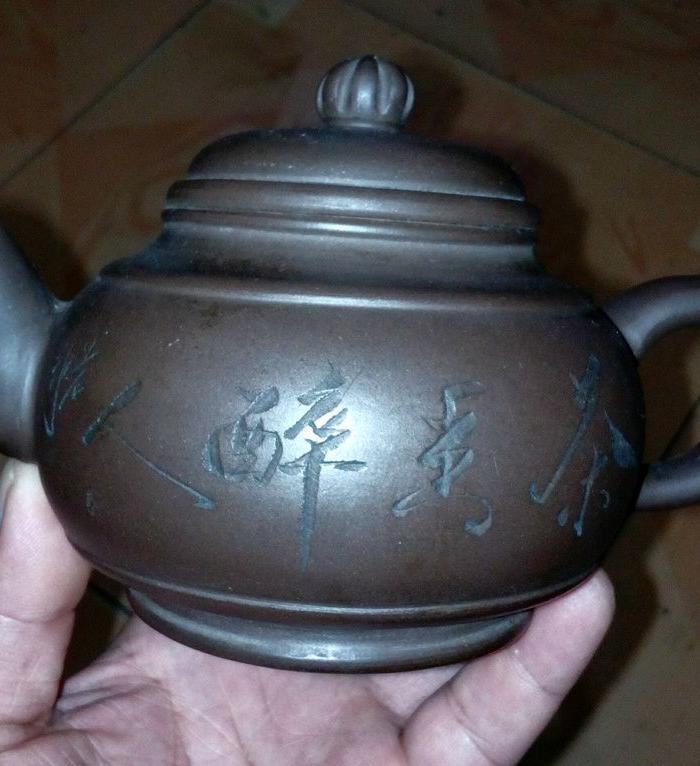 八九十年代小石刻精品紫砂壶
