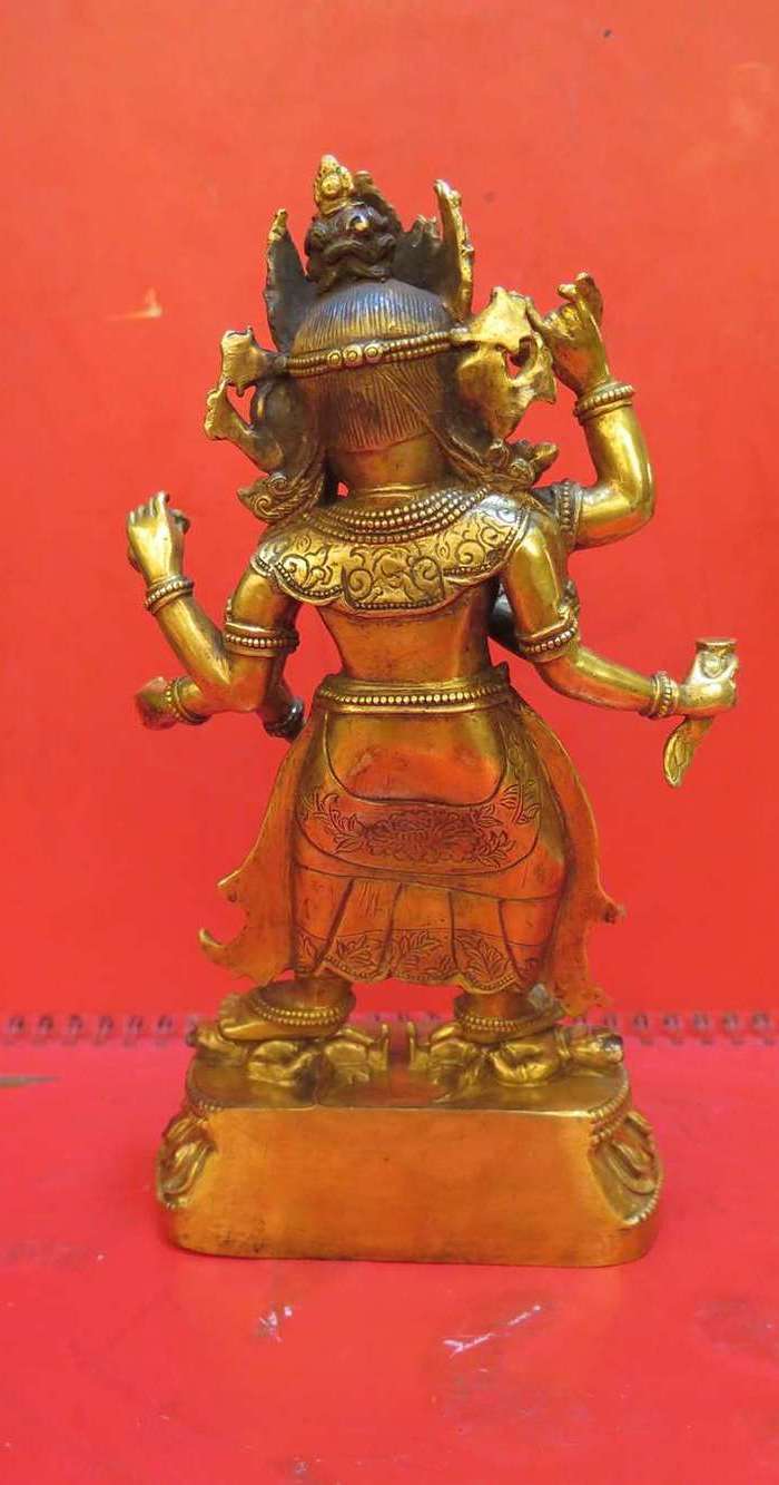 铜鎏金六臂佛母