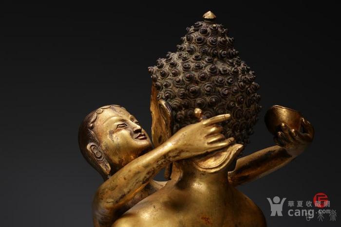 明永乐.铜鎏金皇家寺院供奉原封底双身佛像